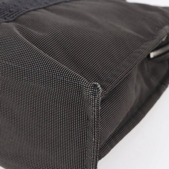 HERMES Her Line MM Hand Bag Canvas Gray Auth - Picture 7 of 16